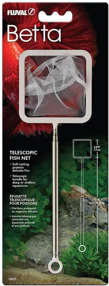Fluval Betta Telescopic Fish Net, Extenable Fine Mesh Fish Net for Aqu